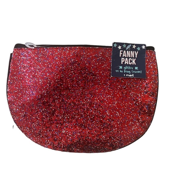 Handbags - Women’s Red Glitter Fanny Pack Bag